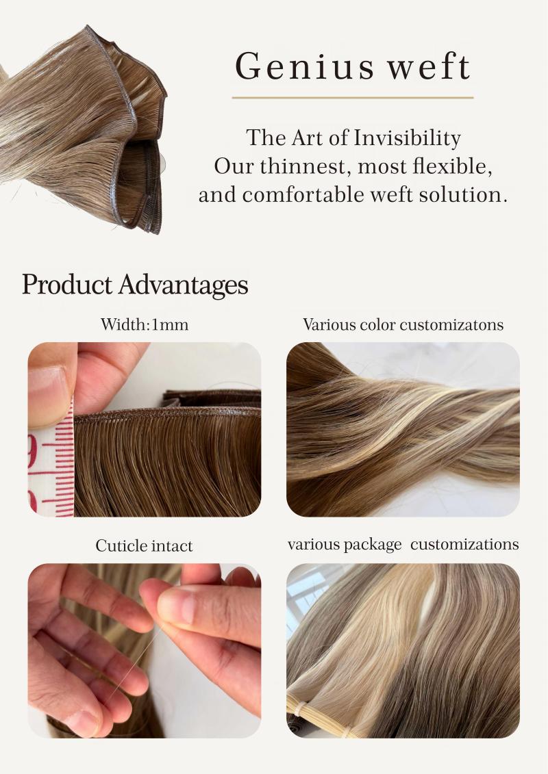 Genius Weft human hair extensions for professional salons